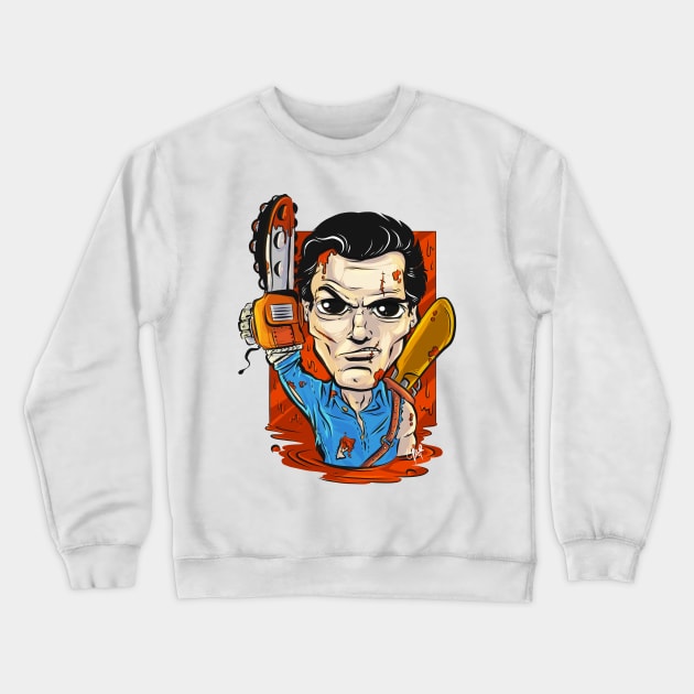 Pop Culture Caricature #22 - Ash Crewneck Sweatshirt by yazgar